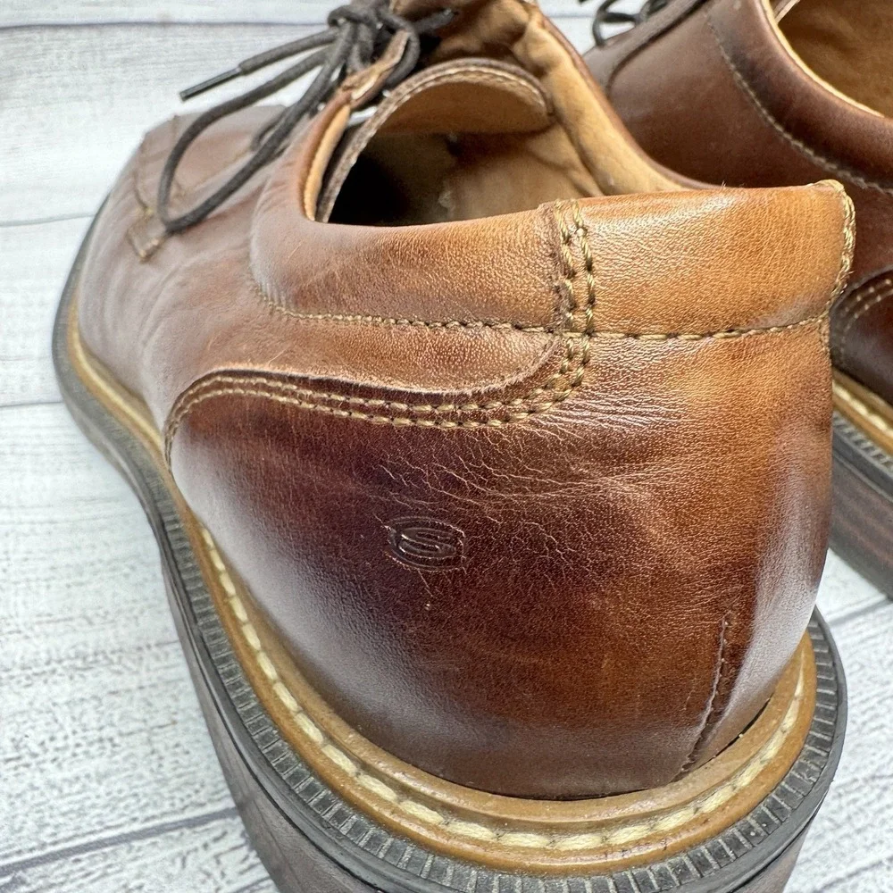 Skechers Made In Italy Cities Angels Brown Leathers Oxfords Dress Shoes Size 9.5